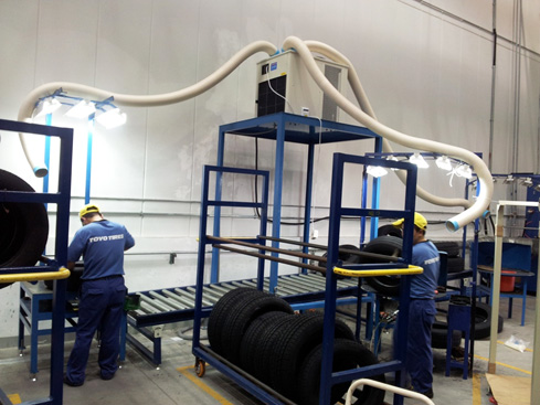 冬夏冷氣機(jī)成功解決了降溫問(wèn)題，贏得了東洋輪胎一致好評(píng)